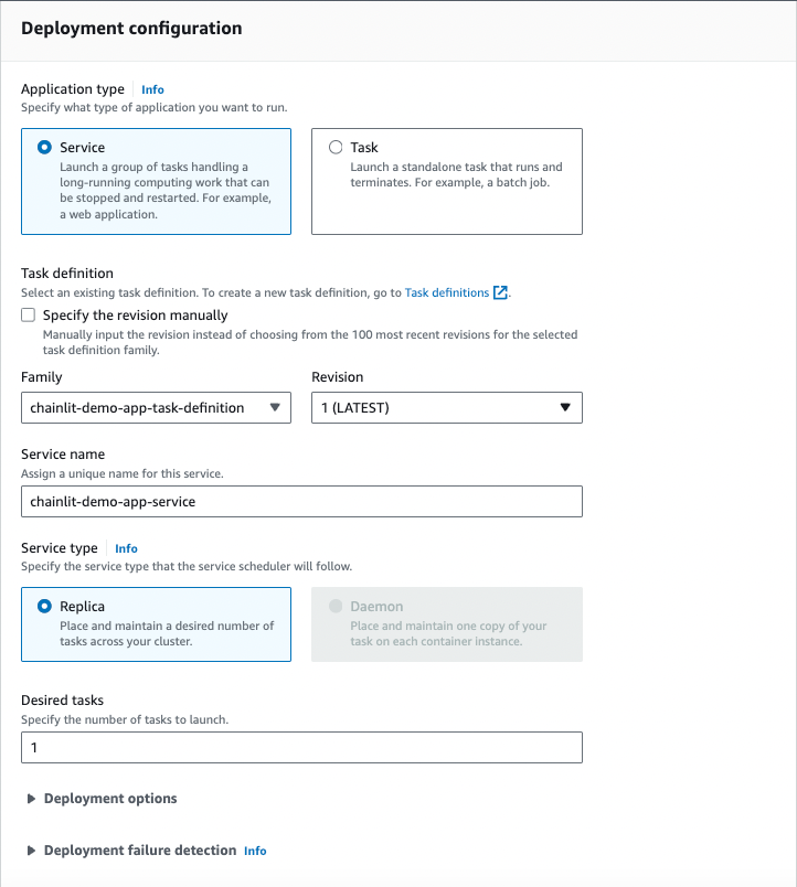 Create service step 3